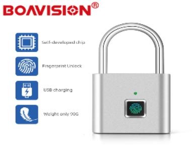 CADENAS EMPREINTE DIGITAL rechargeable USB DÉVERROUILLAGE RAPIDE BOAVI –  boavision