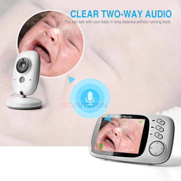 Babyphone vidéo sans fil VB603, écran couleur LCD 3.2 , Vision nocturne  5m, babyphone vidéo, Surveillance bébé, babyphone, berceuses, caméra de  sécurité - AliExpress