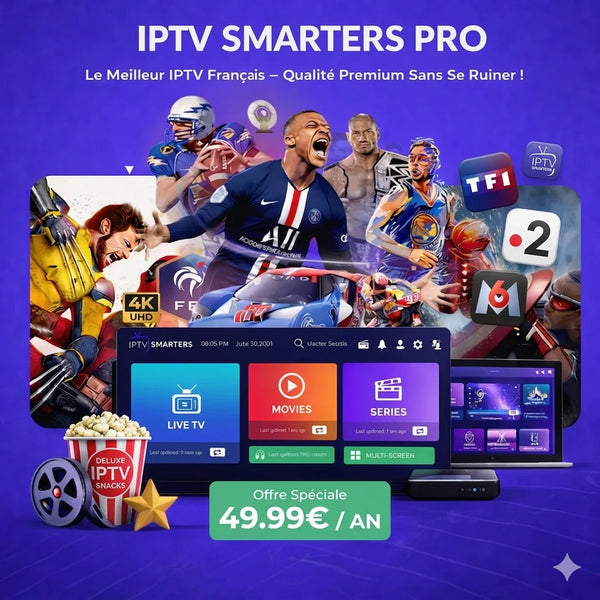 Code Smarters Pro Android TV MegaOTT IBO PLAYER Multi-écrans