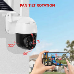 Caméra solaire 4G carte Sim HD 2MP extérieur PIR détection de mouvement humain, sans fil batterie Rechargeable
