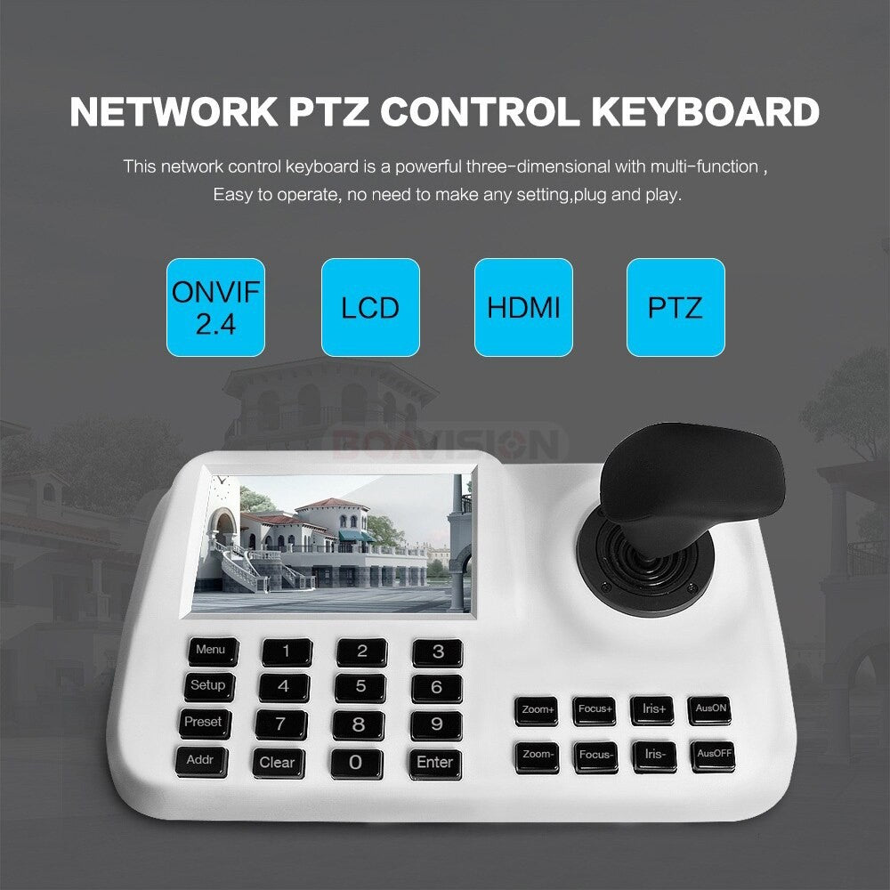 Cop Security 15-AU50ES Contrôleur de clavier PTZ 2 axes (Noir