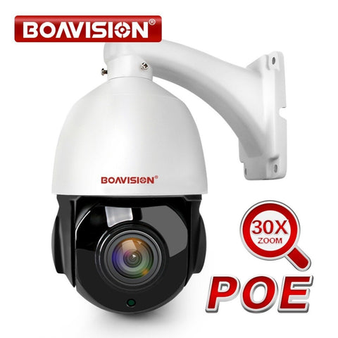 Caméra PTZ IP 1080P / 4MP / 5MP POE PTZ Zoom X30 Vision Nocturne 50 M BoaVision France