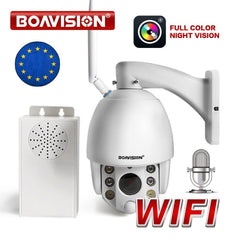 Caméra IP dôme PTZ WIFI sans fil HD 1080P extérieure Zoom X5 ou X10 Vision Nocturne avec microphone haut parleur BoaVision CCTV