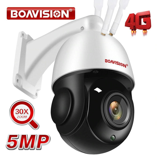 Caméra 4G PTZ 5MP zoom X30 BOAVISION vision nocturne 80 mètres